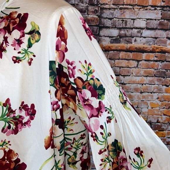 Umgee Long Sleeve Floral Button Down Blouse - Picture 5 of 8